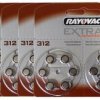 60 x baterie do aparatów słuchowych Rayovac Extra Advanced 312 (podwójny blister)