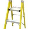 Drabina schodkowa l. stopni: 3 Włókno szklane wysokość 0.71m RS PRO do 150kg 6.9kg