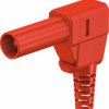 4 mm plug, solder connection, CAT II, red, 22.2668-22