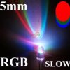 DIODA LED fi 5mm RGB WOLNO ZMIENIAJĄCA KOLORY