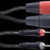 EU 1 FC Asymmetrical connecting cable, 2x cinch > 2x 3-pin XLR sockets,