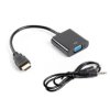 Adapter HDMI - VGA+ jack 3,5mm stereo 0,2m AD-0017-BK