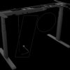 60866 Electrically adjustable desk stand, two motors, black