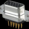 164A17209X D-SUB socket, high density, 15-pin, print, twisted