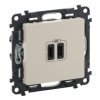 VALENA LIFE Ładowarka USBx2 typC kremowa 753207 LEGRAND