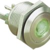 Przycisk wandaloodporny chwilowy Bulgin MPI001/28/GN, 1 x wył/(wł), IP66, 1 szt.