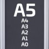 17FOM25A5S Folding frame, A5, aluminium