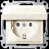 MEG2311-0344 Socket insert with hinged cover - System M, white, glossy