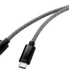 Renkforce Kabel USB USB 2.0 Złącze męskie USB-C®, Złącze męskie USB-C® 3.00 m czarny/biały RF-4598412