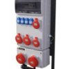 Rozdzielnica budowlana na stojaku IP 44 ERB63AWN4 17446 63A 4xGS 250V 2xCEE 16A 5P 2xCEE 32A 5P 2xCEE 63A 5P