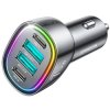 Ładowarka USB Samochodowa 70W LED RGB, 4xUSB, QC PD, Joyroom JR-CL29
