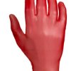 Rękawice jednorazowe, rozm. M, 200 szt., kolor: Czerwony, RS PRO
