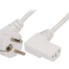 Kabel: 3X0,75Mm2, 1M, 10A, 250V Lt-322+511 H05vv-F 3X0.75 Wht 1M