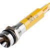 Lampka kontrolna do montażu panelowego 12V, Żółta 8mm LED Chrom Końcówka lutownicza RS PRO