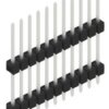 Pin header, 11 pole, pitch 2.54 mm, straight, black, 10051155
