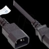 P1430-S005 Cold device extension C14 to C13 , black, 0.75 mm², 0.5 m