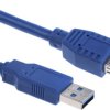 Kabel USB Złącze A USB A Złącze B USB A dł. 1m Przewód przedłużający USB USB 3.0 kolor: Niebieski