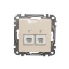 SEDNA DESIGN & ELEMENTS Gniazdo telefoniczne 2xRJ11 beżowy SDD112492 SCHNEIDER ELECTRIC