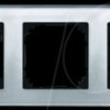 489360 M-PLAN real glass frame - 3-gang, diamond silver