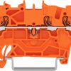 3-wire feed-through terminal, spring-clamp connection, 0.25-2.5 mm², 1 pole, 17.5 A, 8 kV, orange, 2201-1302