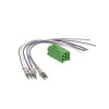 Złącze MINI-ISO wtyk zielony+przewody - 0079 - ZRS-ISO-3-Z