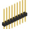 Pin header, 9 pole, pitch 2.54 mm, straight, black, 10046580