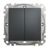SEDNA DESIGN & ELEMENTS Wyłącznik podwójny świecznikowy IP44 czarny antracyt SDD214105 SCHNEIDER ELECTRIC