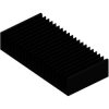 Extruded heatsink, (L x W x H) 100 x 200 x 40 mm, 1.05 to 0.45 K/W, black anodized, SK 47 100 SA