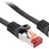 kabel LAN LINDY 47377, 1 szt., RJ45, CAT 6, S/FTP, 7.50 m, czarny
