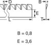 Contact spring socket strips, FCB-571-BLANK-610