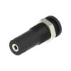 4mm Sheathed Banana Jack - M3 Threaded Hole (Black)