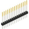 Pin header, 15 pole, pitch 2.54 mm, straight, black, 10046715