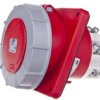 Gniazdo Tablicowe Skośne 125A 4P 400V /120X130/ Czerwone Ip67 Power Twist 444-6