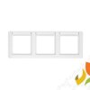 BERKER Q.1 Ramka 3 potrójna pozioma z polem opisowym biały aksamit 10236019 HAGER