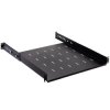 Półka regulowana do szafy RACK 19 cali 1U 450mm czarna