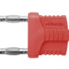 Adapter z wtykiem bananowym Męski Wtykowa typ Wtyk bananowy Czerwony 12A Schutzinger rozmiar 4 mm