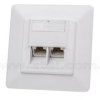 Puszka podtynkowa, kat. 5e, 2x RJ-45, UTP
