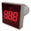 Woltomierz panelowy LED 20V-500V, czerwony, 32x32mm