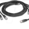 90121 Trunk cable, 4x RJ45, Cat.5e, UTP, 5 m, black