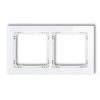 DECO Ramka 2 podwójna uniwersalna - efekt szkła (ramka: biała: spód: biały) biały 0-0-DRS-2 KARLIK