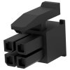 Socket housing, 4 pole, pitch 3 mm, straight, black, 794617-4