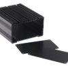 Obudowa radiatora wentylowana, aluminiowa, Czarny, 125 x 105 x 60.5mm, RS PRO
