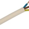 Przewód; sterowniczy; H05VV-F (OWYo); 3x2,50mm2; linka; Cu; biały; okrągły; PVC; 9,8mm; 300/500V; Elektrokabel; RoHS