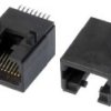 TJACK-8P8C-SMDK Gniazdo typu PLUG RJ45 do druku - 8 styków (gabaryt 8, styki górne) do montażu SMD (z kołkami mocującymi)