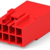 Socket housing, 8 pole, pitch 3.96 mm, straight, red, 176286-2