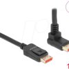 87054 DisplayPort 1.4 cable, 8K @ 60 Hz, 90° with angled top, 1 m