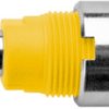 4 mm socket, flat plug connection, mounting Ø 12.2 mm, CAT III, yellow, SEB 6452 NI / GE