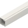 Electrical installation duct, (L x W x H) 2000 x 17.5 x 18 mm, PVC, white, HKL2020.6