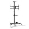 Stojak mobilny pojedynczy z półką 1xLCD max 70 cali max 50kg VESA max 600x400 DA-90370