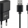 Zestaw do ładowania Micro USB 1 A 1m Goobay czarny